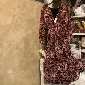 Anthropology dress leopard print